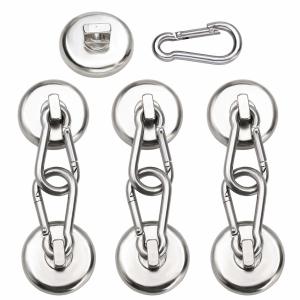 Quality Neodymium Round Magnetic Snap Hook with Carabiner Keychain and High Tolerance ±1mm for sale