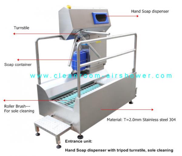 Buy Passage Boot Sole Washer , Sole Cleaning Machine For Entrance Unit In Food Workshop at wholesale prices