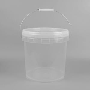 China Corrosion Resistance 5 Gallon Clear Plastic Pail Bucket Containers Screen Printing on sale