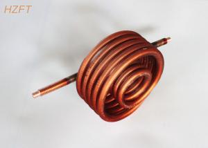 Quality Heat Exchanging Copper / Cupronickel Water Heating Coil 0.75MM Fin Thickness for Water Tank for sale