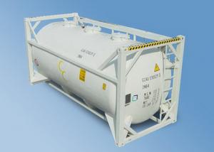 China 23000L Carbon Steel Dry Bulk Container Tanker For Cement Powder Transport on sale