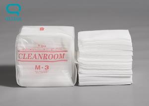 Quality White 4 Folded Lint Free Cleanroom Cleaning Wipes 100% Wood Fiber for sale