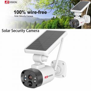 Quality JCVISION Humanoid Detection Solar Security Camera Rechargeable Battery Remote View for sale