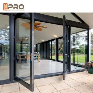 Quality Huge Modern Black White Aluminium Hinged Doors Profession Security Doors For Home for sale