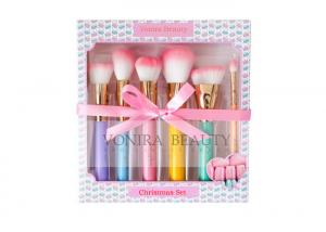 Quality Christmas Gift Cosmetic Cute Makeup Brushes With Lovely Pink Soft Hairs for sale