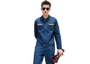 China Polyester / Cotton Long Sleeves Industrial Work Uniforms Jackets Square Collar on sale