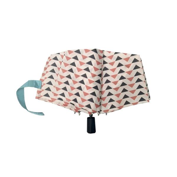 Buy Triangular Pattern Pongee Portable Folding Umbrella Manual Open at wholesale prices