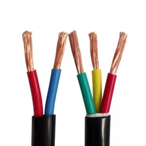 Quality RVV Black Soft Sheathed Flexible Power Cable PVC Insulated Stranded 0.7 1 3mm for sale
