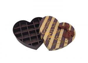 Quality Cardboard Chocolate Presentation Boxes / Heart Shaped Valentine Box Custom for sale