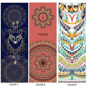 Quality 16 Patterns Printed Yoga Towel 185X63cm Microfiber Cover Yoga Mat Towel for sale