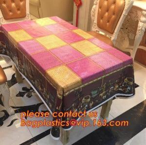China Popular Colorful Plastic Pvc Dining Table Cover,PVC PEVA compound table cloth/ covers,Eco-Friendly Adhesive Tablecloth R on sale