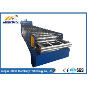 China High Durability Glazed Tile Roll Forming Machine , Blue Step Tile Roll Forming Machine on sale