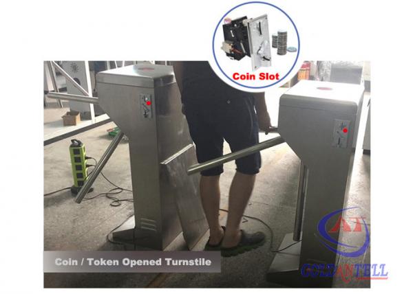 Buy Toilet Swimming Pool Entrance Half Height Coin / Token Operated Half Height Turnstiles at wholesale prices