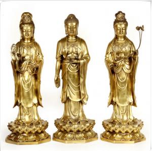 Quality Realistic Ancient Outdoor Brass Statue Sculptures Decoration For Public for sale