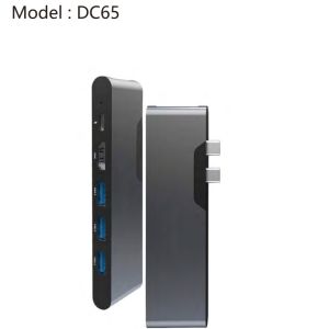 Buy cheap 8 in 1 dual type-c USB Hub with ports USB-A HDMI SD card reader for Mackbook pro from wholesalers