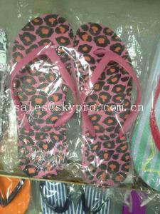 Quality Leopard Printing EVA Foam Slippers Women Non - Toxic Individual Design Plus Size Flip Flops for sale