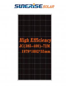 Quality Roof Waterproof 395W 49.5V Monocrystalline Solar Cell for sale