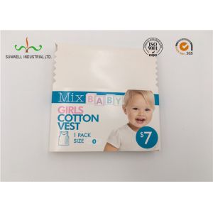 Quality CMYK 4 Colors Printed 2 Coated Side Art Paper Customized Design For Baby Vest Belly Band for sale