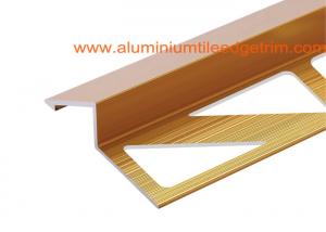 Anodized Gold Aluminium Carpet To Wood Floor Transition Trim Profile 0.8-2mm Thickness