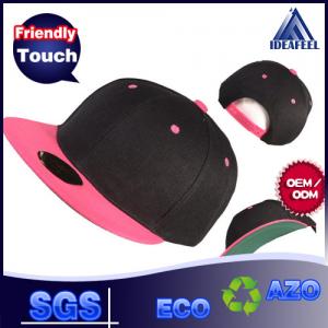 China Anti - Pilling Classic Green Snapback Cap , Cool Flat Bill Snapback Hats For Kids on sale