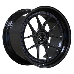China Staggered Black Face Lip 2 PC Forged Wheels 19inch For Toyota Supra Luxury Car Rims on sale