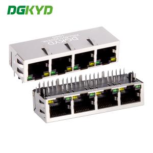 China RJ45 Quad Port Integrated Gigabit Transformer Network Connector Network Port Socket With Transformer For Ethernet Switc  KRJ-401QGYENL on sale