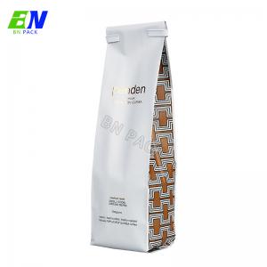 Quality Custom Side Gusset Pouch Coffee Bag Flat Bottom Plastic Pouch For Coffee Packaging for sale