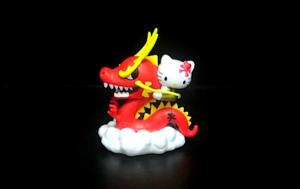 Quality Red Dragon Custom Plastic Toys Hello Kitty Figure With Chinese Dragon for sale