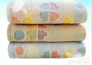 China Flannel Face Cloth / Embroidered Face Towels With Jacquard Logo on sale