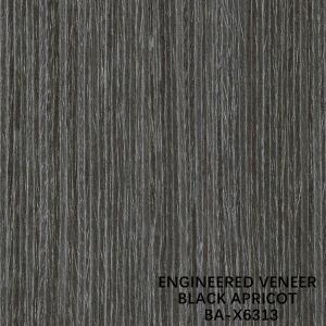 Quality Decoration Man Made Black Apricot Recon Wood Veneer X6313 Straight Grain 2500-3100mm for sale