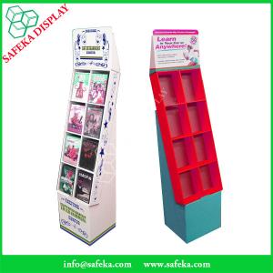 Quality Pop Cheap Custom printed Promotion Rack Supermarket advertising shelf Cardboard DVD CD display stand with pockets for sale