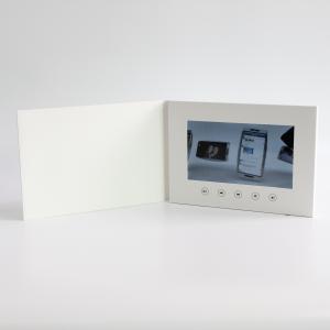 Quality Customized Printing 7 Inch CD Video Brochure White Card Blank Card 2GB Memory 1000mAh For Advertising for sale