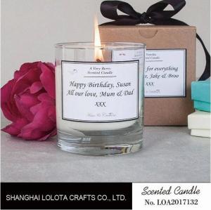 Clean Burning Scented Jar Candle , Apple Cinnamon / Rose Scented Candles