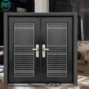 Quality 35MM Thickness Black Aluminum Door  Architectural Suspended Fireproof Door for sale