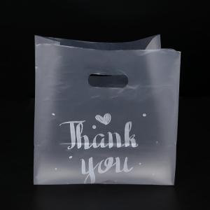 Quality Customized Eco Friendly Tote Bag THANKYOU Plastic Shopping Bag with 50-200microns Thickness for sale