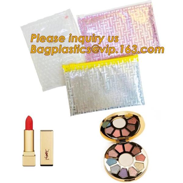 Holographic Zipper Slider Zip Lock Bubble Bag,Cosmetic Zipper Bag/Rose Gold Slider Bubble Bag with Logo,Slider Bubble Zi