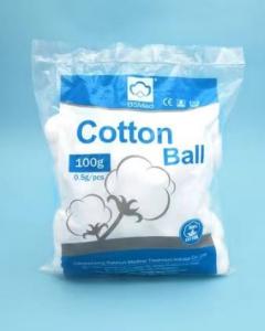 China 50g Factory Price Sterile Medical Absorbent Cotton Wool Rolls Balls High Quality 100% Pure Sterilize Alcohol Cotton Ball on sale