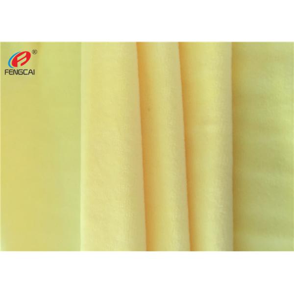 Yellow Color Plain Dyed Super Soft Knitted Minky Plush Fabric For Blanket