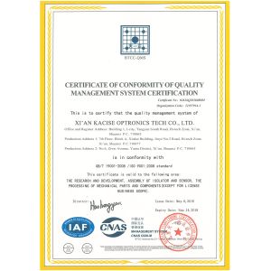 Xi'an Kacise Optronics Co.,Ltd. Certifications