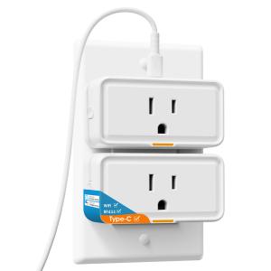 Quality Tuya Smart Socket with Power Monitoring, WiFi and RF433 Plug, Type C Outlet, App and Voice Control, Compatible with Alexa and Google Home for sale