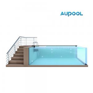 Quality Customized Acrylic Panel Thickness Carbon Fibre Glass Backyard Inground Swimming Pool for sale