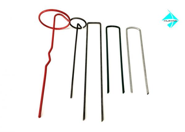 Buy Carbon Steel Ground Grass Staple Pins， Landscape Fabrics Turf Pins 4"-14" Length at wholesale prices
