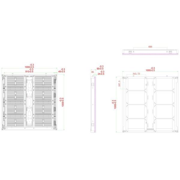 High Brightness Outdoor Fixed LED Display Screen with Full Front Access and Panel IP65