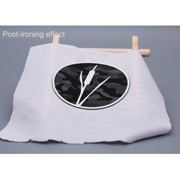2D / 3D Raised Logo 1.0mm Custom Silicone Heat Transfer Labels For Garments