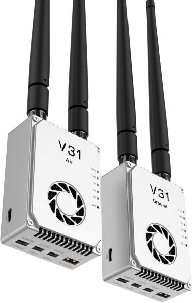 Buy V31 Digital Video Transceiver Compatible with All Network Protocols for UAV Radio Link with 30km transmission range at wholesale prices