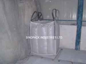 Quality Sift-proofing 4-Panel baffle bag , Industrial 1 Tonne Bulk Bags with filler cords for sale
