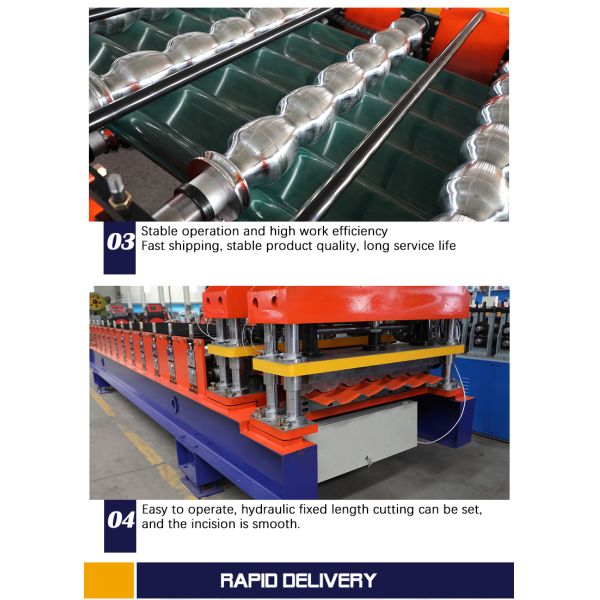 Russian Popular Full Automatic 1100 Glazed Tile Roof Sheet Roll Forming Making Machine Manufacturers