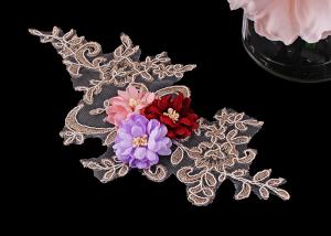 China Unique Lace Neckline Applique For Dress / Embroidery Lace Collar on sale