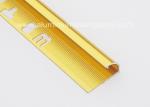 Shiny Polished Gold Curved Bathroom Tile Edge Trim 10mm Height