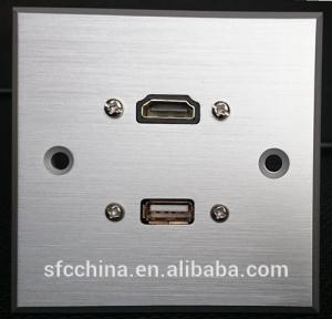 China HDMI & USB aluminum alloy wall plate on sale